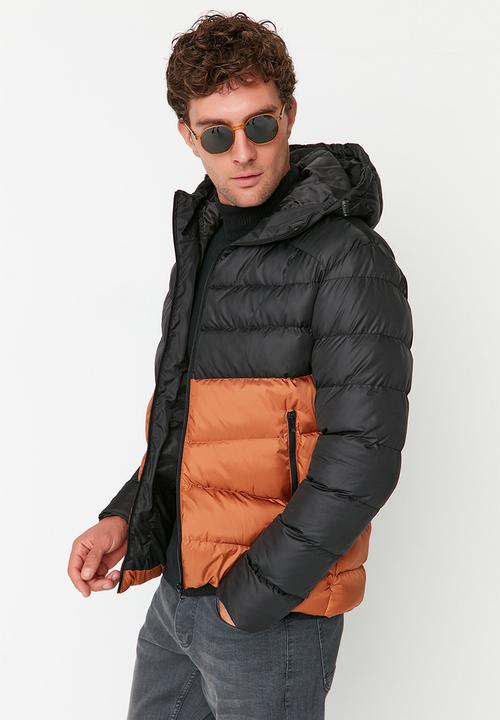 Trendyol - Colourblock puffer jacket - brown