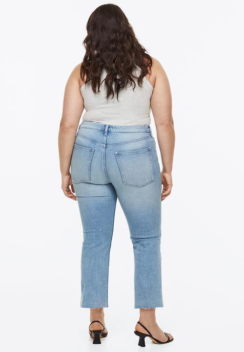 H&M - Flared high cropped jeans - light denim blue