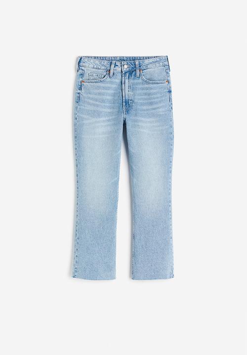 H&M - Flared high cropped jeans - light denim blue