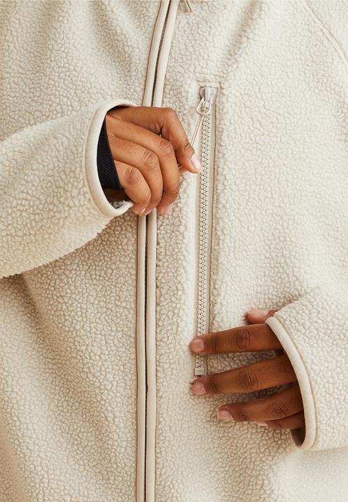 H&M - Teddy sports jacket -  light beige