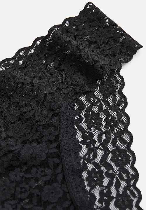 H&M - 3 Pack lace bikini briefs - black