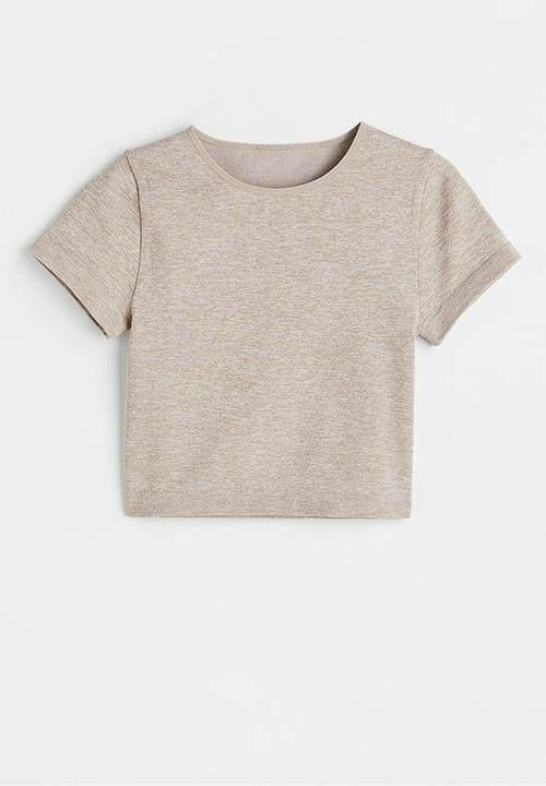 H&M - Thermolite® ribbed t-shirt - beige