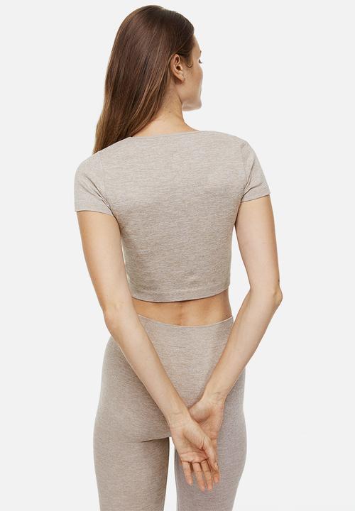 H&M - Thermolite® ribbed t-shirt - beige
