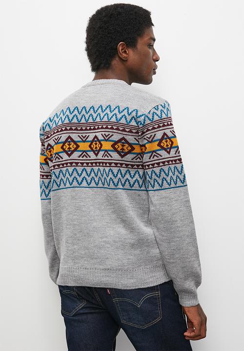 Superbalist - Regular fit fairisle crew neck - multi