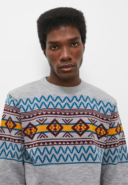 Superbalist - Regular fit fairisle crew neck - multi