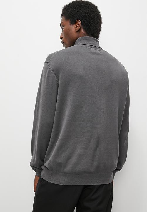 Superbalist - Basic l/s roll neck - charcoal