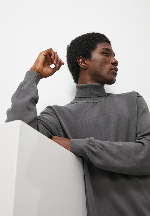 Superbalist - Basic l/s roll neck - charcoal