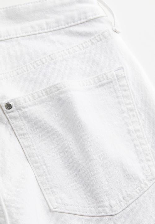 H&M - Flared high cropped jeans - white