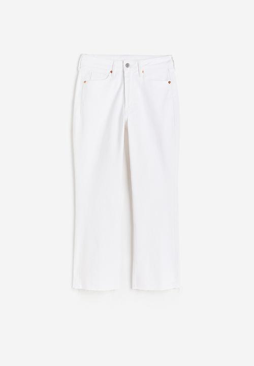 H&M - Flared high cropped jeans - white