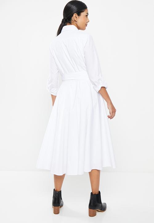 Pringle of Scotland - Long sleeve shirt dress - white