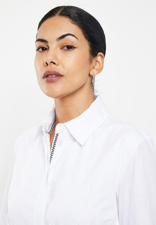 Pringle of Scotland - Long sleeve shirt dress - white