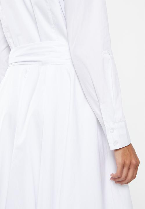 Pringle of Scotland - Long sleeve shirt dress - white