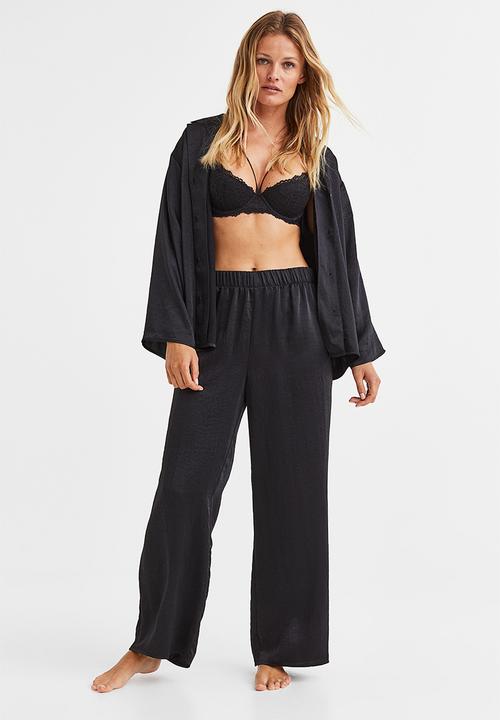 H&M - Lace push-up bra - black