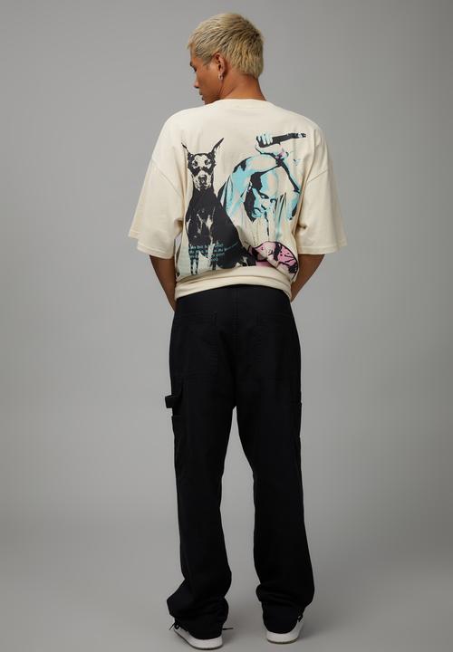 Factorie - Double knee carpenter pant - black