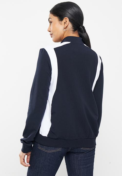 POLO - Wmn panel zip through long sleeve tracktop - navy