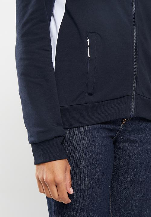 POLO - Wmn panel zip through long sleeve tracktop - navy