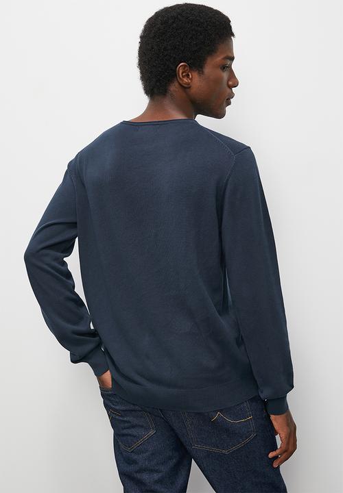 Superbalist - Slim fit l/s crew neck knit - navy