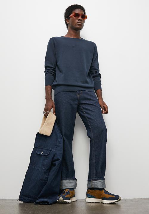Superbalist - Slim fit l/s crew neck knit - navy