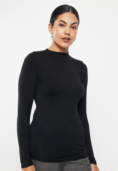 POLO - Wmn second skin long sleeve top - black