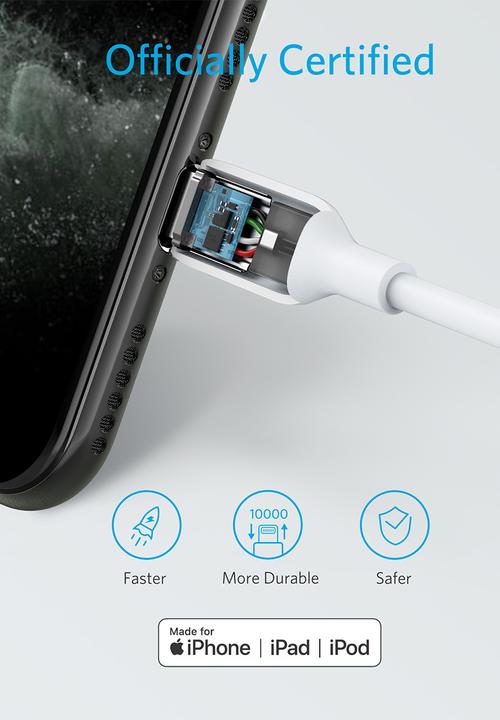 Anker - PowerLine III USB-C to Lightning Cable- White