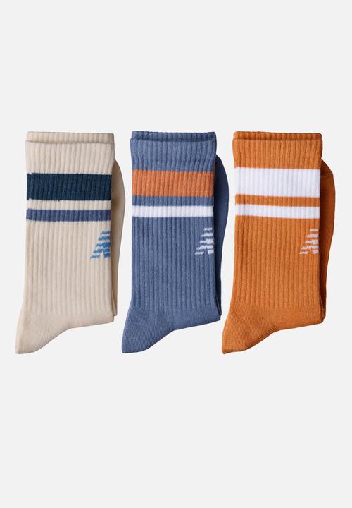 New Balance  - Essentials re-imagined crew sock 3pk - multi