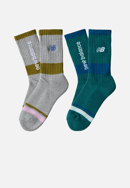 New Balance  - Essentials re-imagined crew sock 3pk - teal
