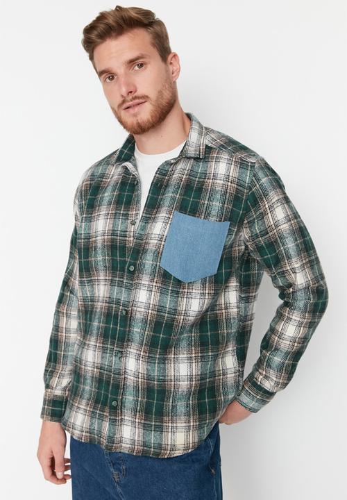 Trendyol - Check shirt - green