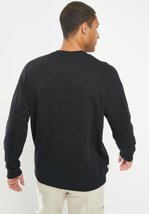 urban° - Mens urban core fleece sweater pull over - black