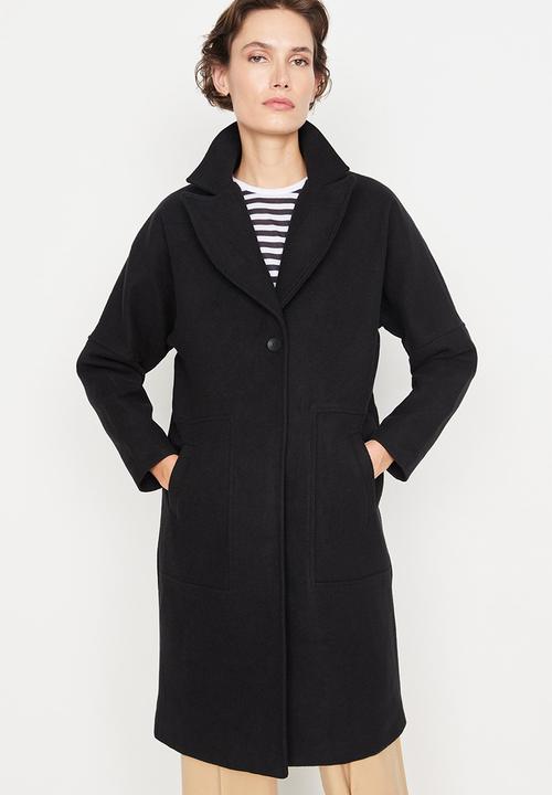 Trendyol - Single button coat - black