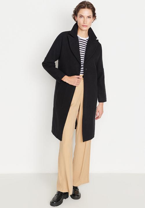Trendyol - Single button coat - black