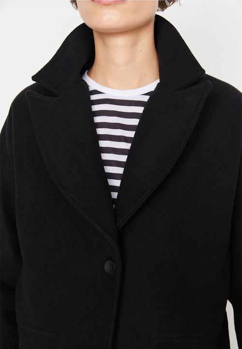 Trendyol - Single button coat - black