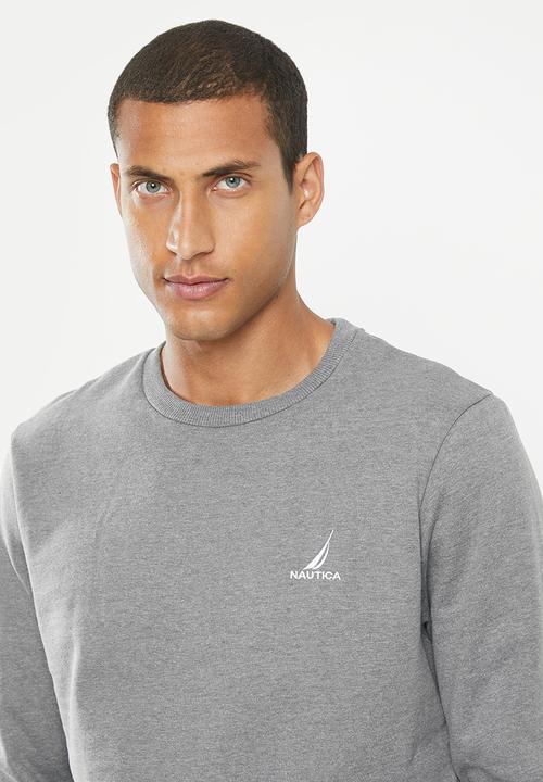 Nautica - Logo crew neck fleece - grey melange