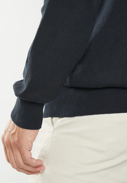 POLO - Mens crew neck long sleeve knitwear - navy