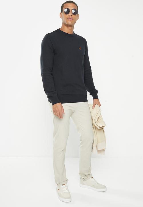 POLO - Mens crew neck long sleeve knitwear - navy