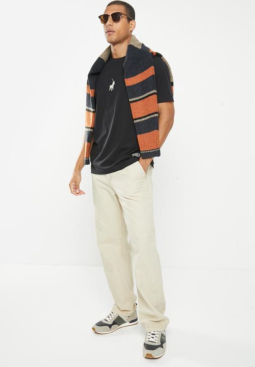 POLO - Men sport oversized short sleeve tee - black
