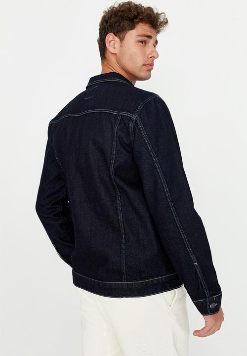 Trendyol - Workwear denim trucker - dark navy