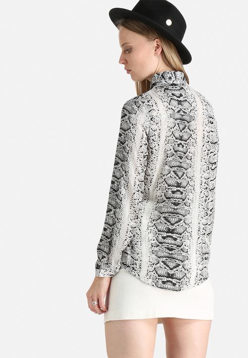 Goldie - Olivia Python Print Blouse