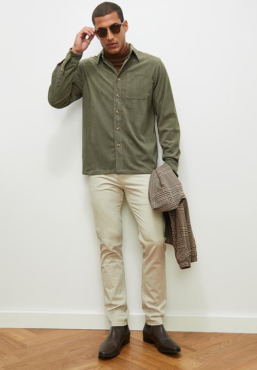 Lark & Crosse - Fine corduroy shirt - khaki