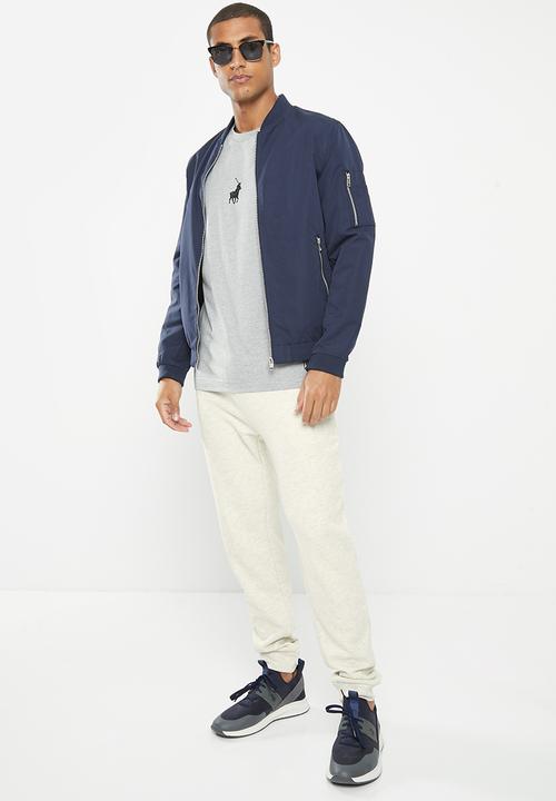 POLO - Men sport cuffed jogger - stone