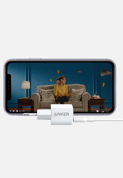 Anker - PowerPort III Nano USB-C Wall Charger 20W-White