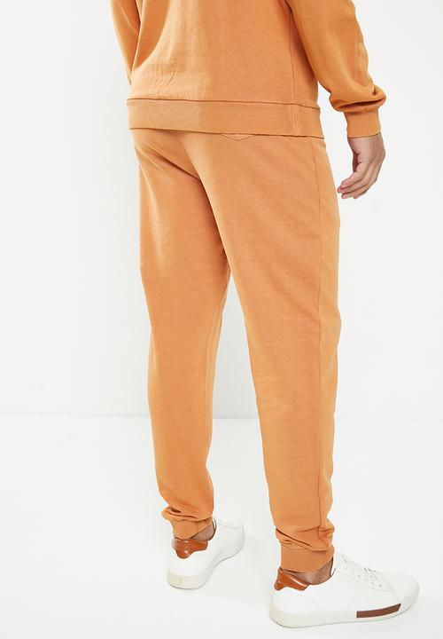 POLO - Men pjc overdyed sweat pants - camel