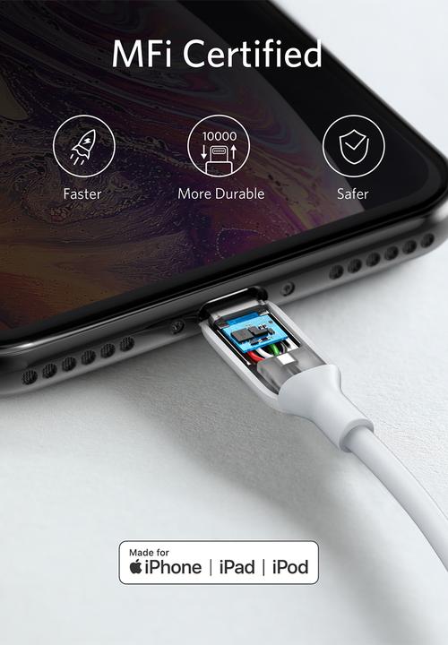 Anker - PowerLine III Lightning Cable- White