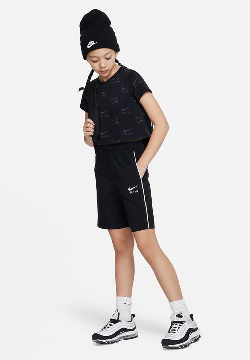 Nike - G nsw tee crop air aop - black