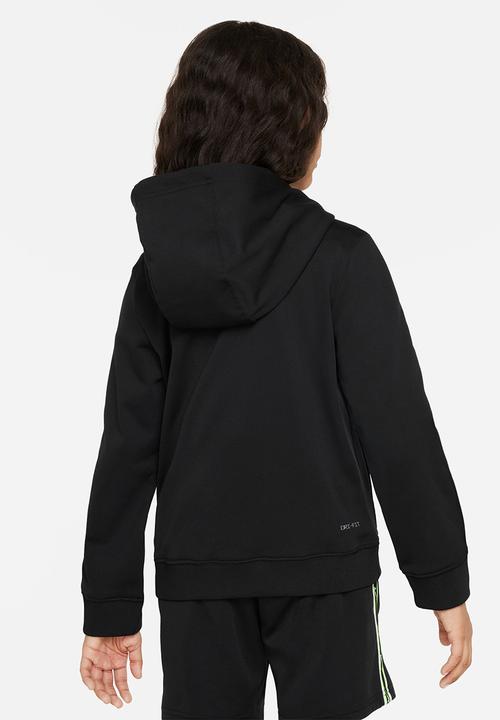Nike - B nsw repeat sw pk fz hoodie - black/black/volt