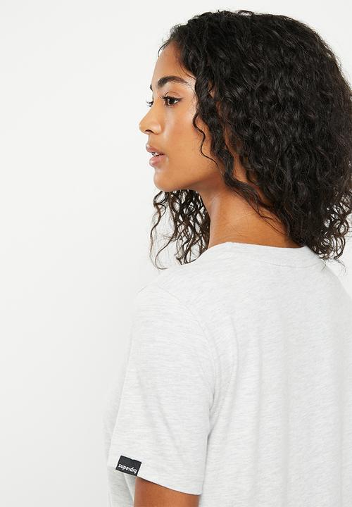 Superdry. - Vintage 90s terrain tee - glacier grey marl
