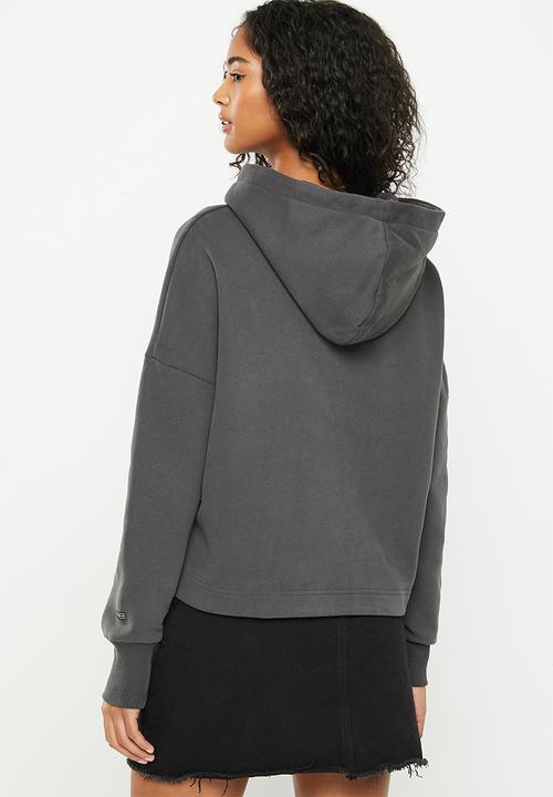 Superdry. - Vintage logo rainbow hood - charcoal