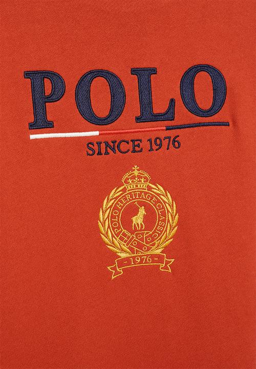 POLO - Boys ayden crested sweater - sunset