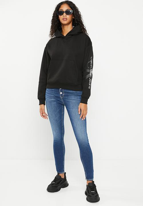Calvin Klein - Gradient monologo hoodie - ck black