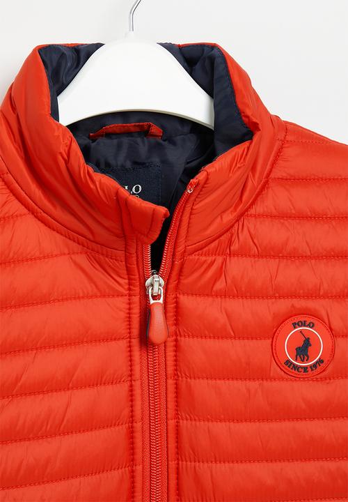 POLO - Boys ethan long sleeve puffer jacket - sunset