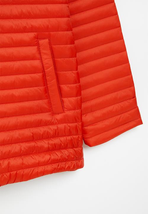 POLO - Boys ethan long sleeve puffer jacket - sunset